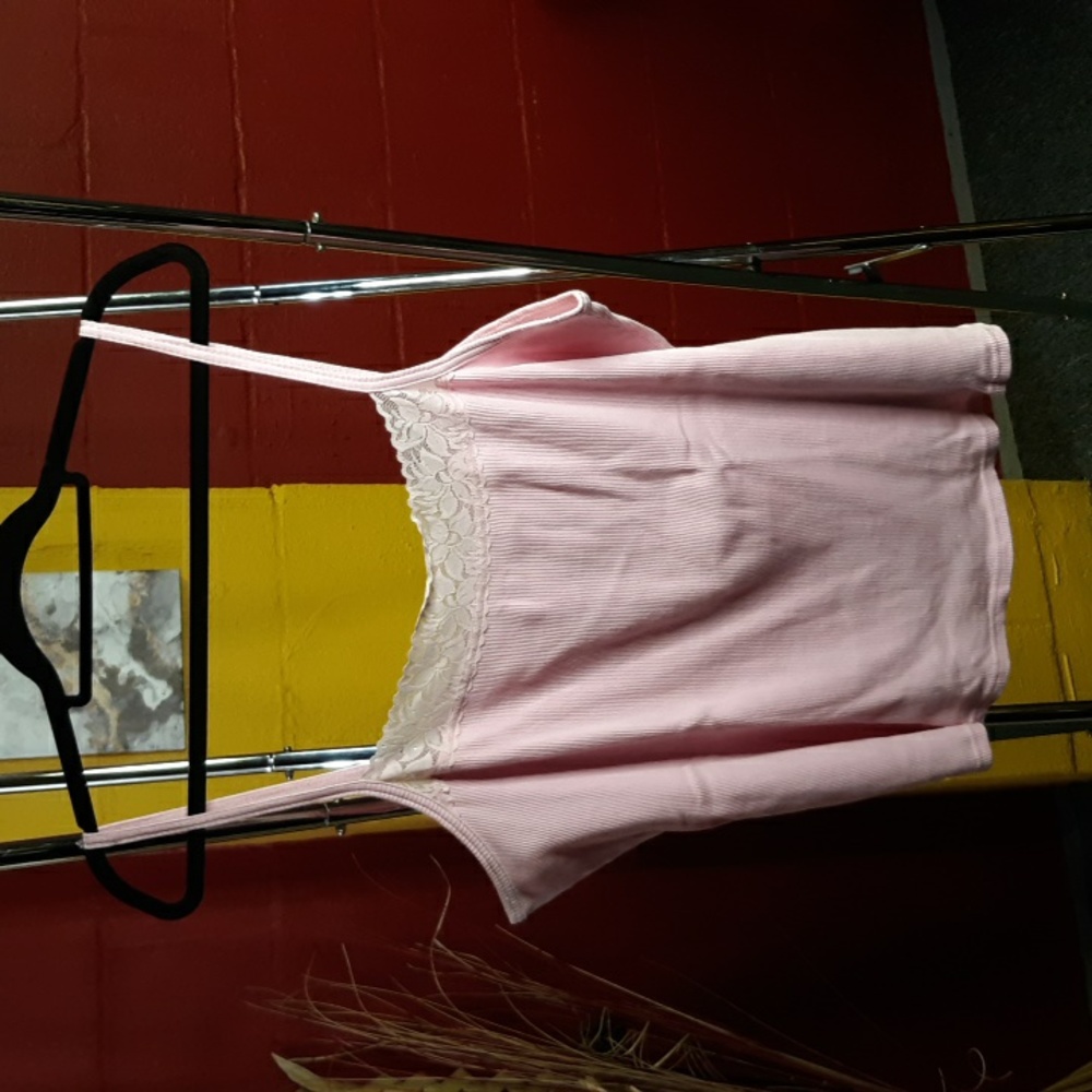 Pink Tank Top With Lace (#20)